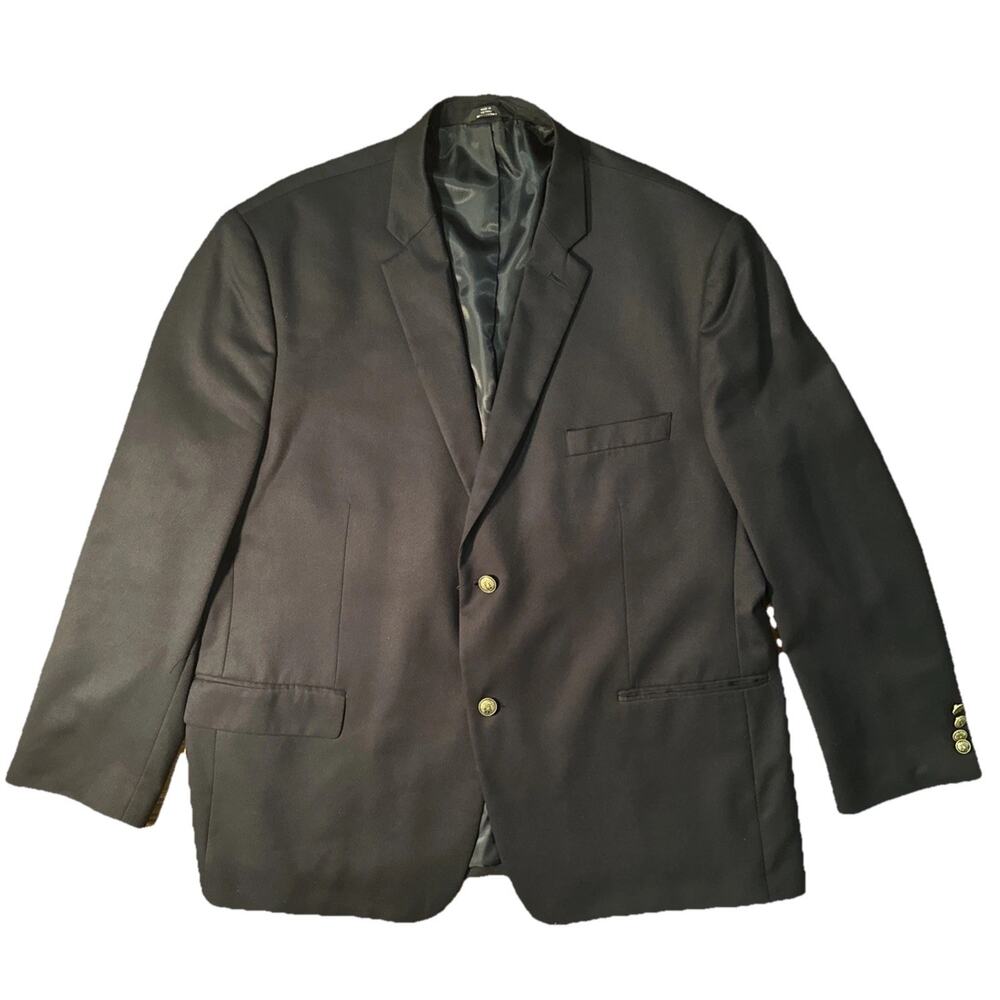 Haggar Sport Coat Blazer Men’s Navy Blue 50R